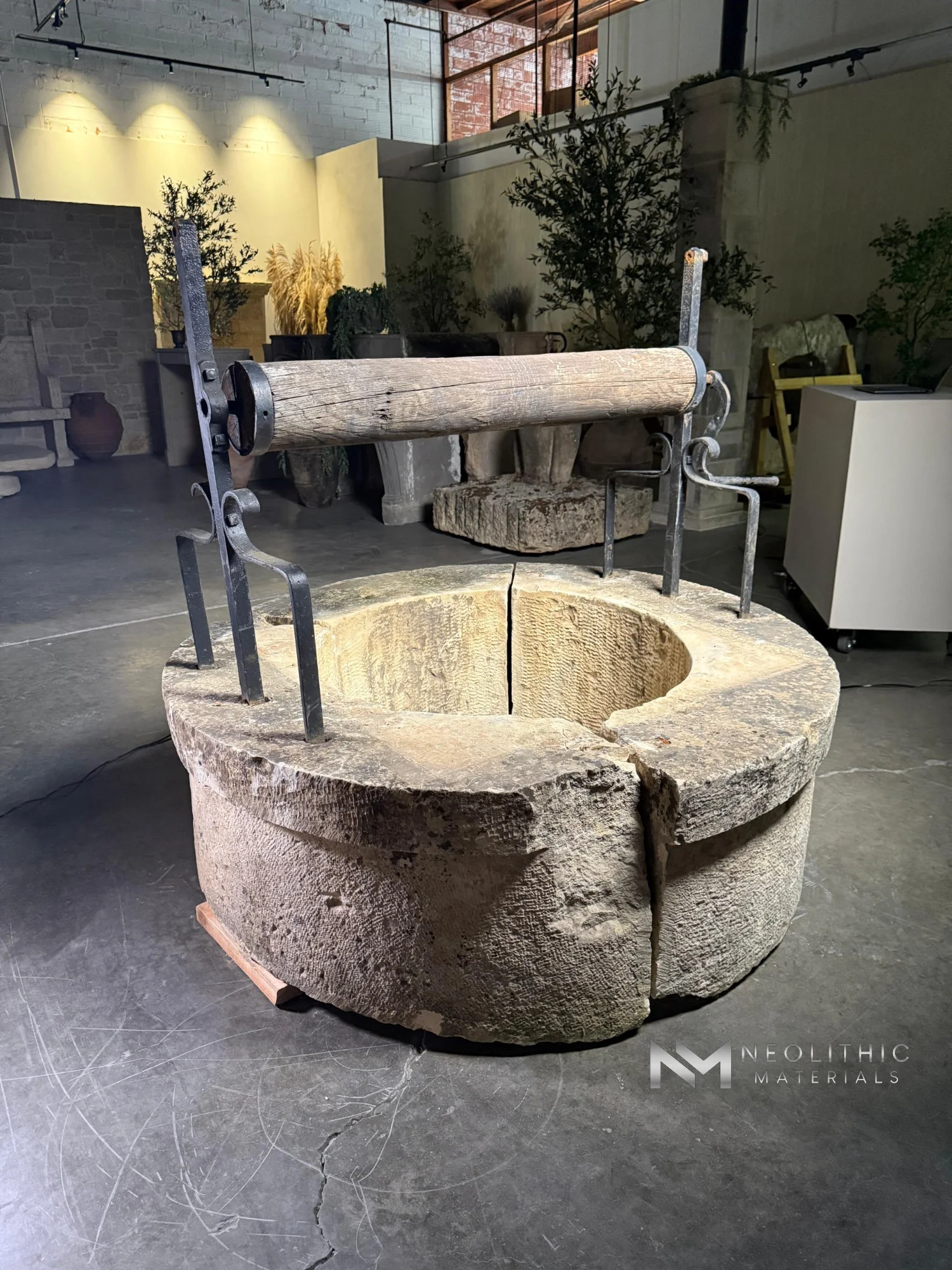 French Antique Limestone Well - Image 3